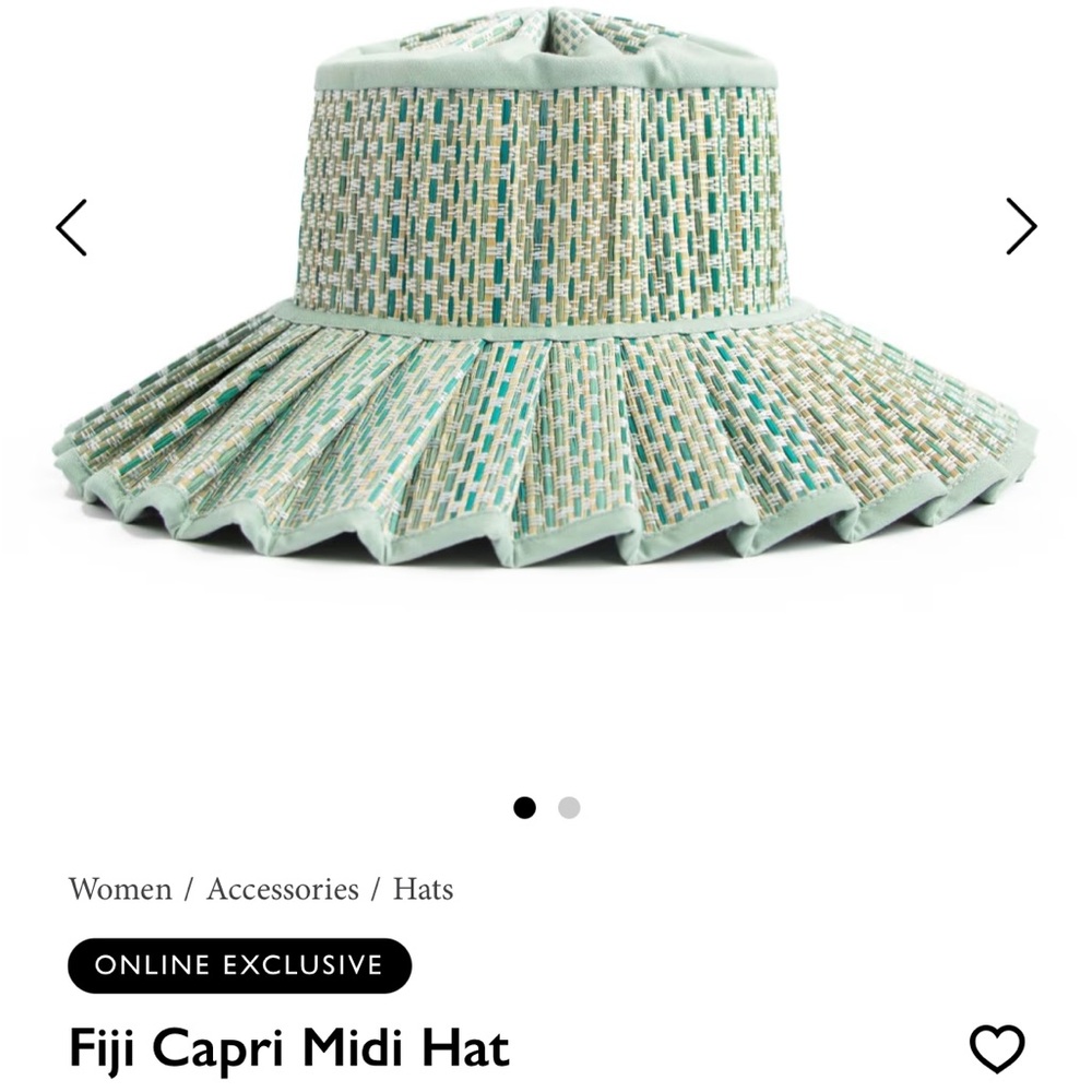 NWT Lorna Murray Fiji Capri Midi Hat - L